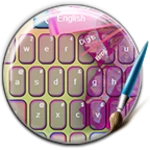 keyboard pink butterflies android application logo